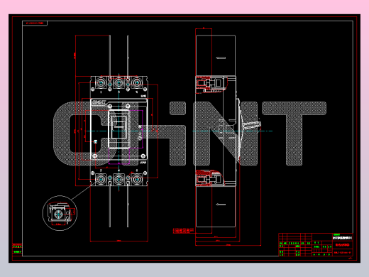 NXMLE-400(630) 3P剩余电流动作断路器外形安装尺寸图202209