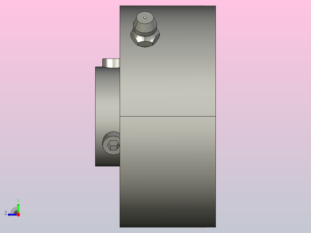FB204-PBT-C1塑料悬挂式轴承座右视图