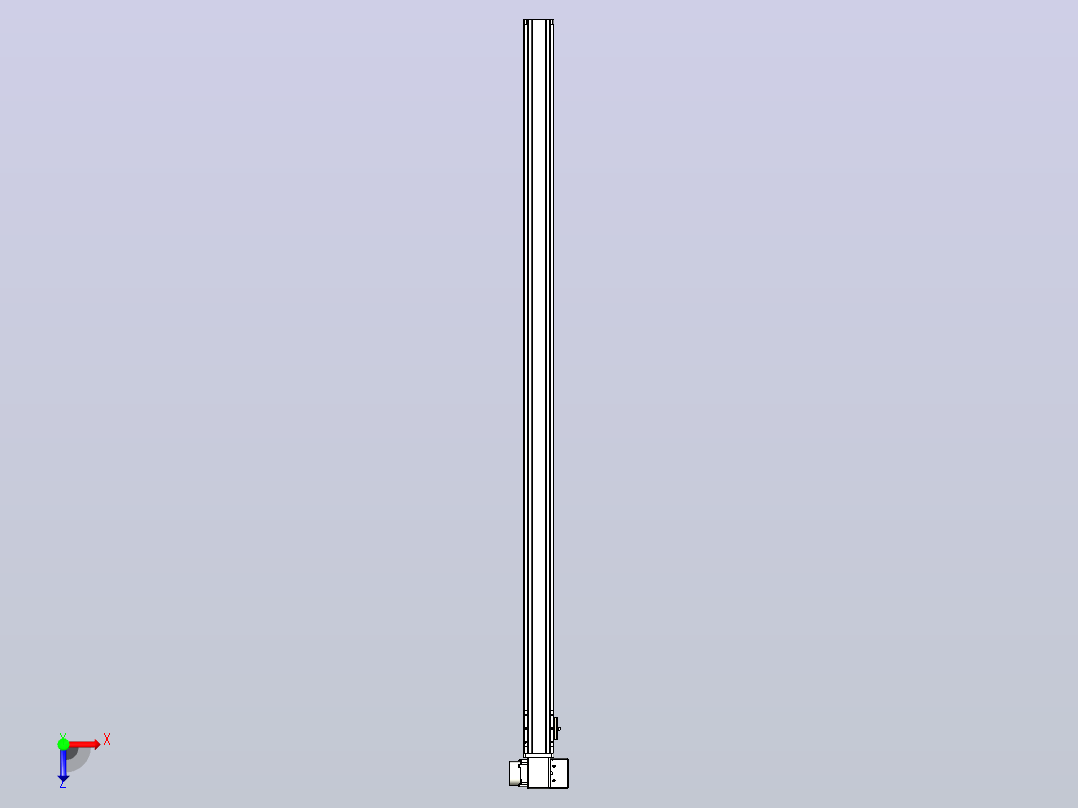皮带直线轴半封闭可选导轨TPA-HNB-65S-90-L1450-RP-C-P20-N3俯视图