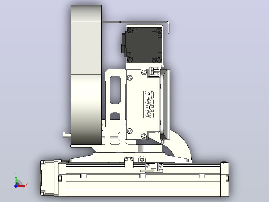 XYGT440-A3-A-50-100-M-C-001负载3-57KG 丝杆模组 XY悬臂组合 XYGT440-A3 替换台湾TOYO东佑达滑台直线模组前视图