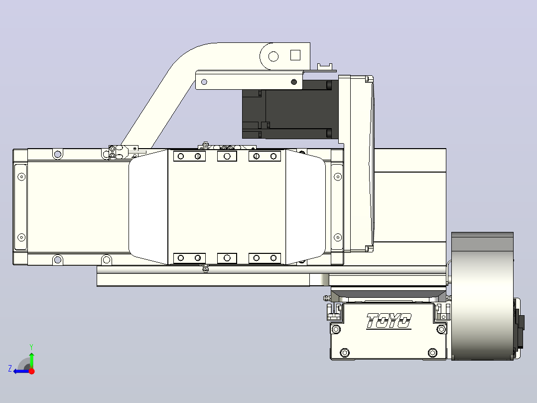XYGT440-A3-A-50-100-M-C-001负载3-57KG 丝杆模组 XY悬臂组合 XYGT440-A3 替换台湾TOYO东佑达滑台直线模组右视图
