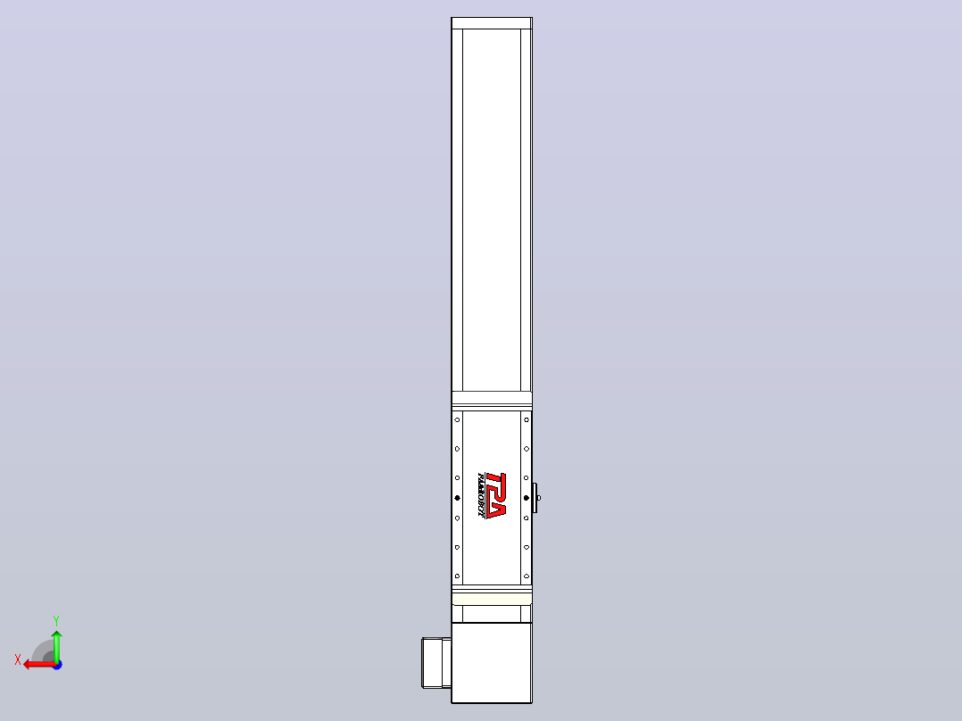 伺服电机集成皮带传动直线执行器TPA-OCB-140-256-L450-LP-P75-N3后视图