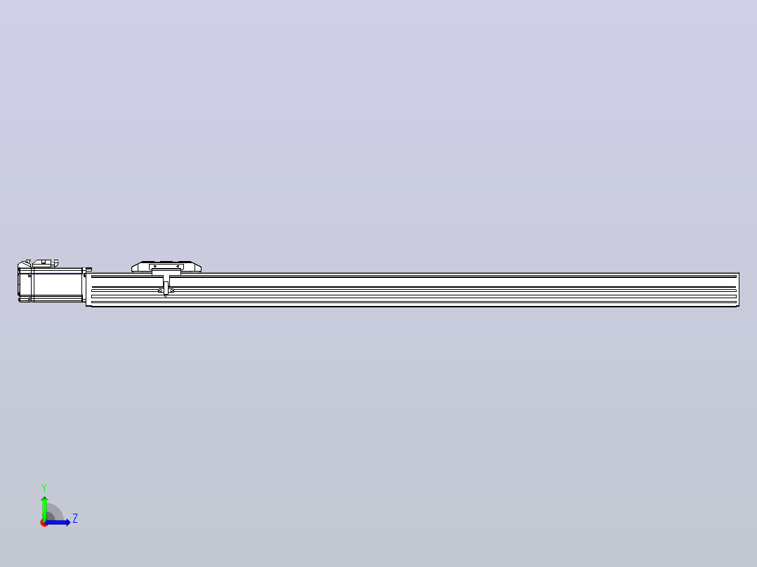 滚珠丝杠直线轴带导轨全封闭TPA-HCR-85D-1610C-L900-M-C-P20-N3左视图