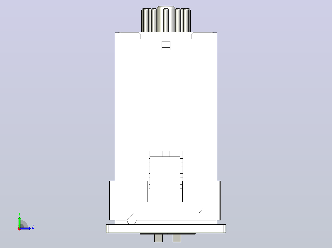 JS14S时间继电器三维模型202203左视图