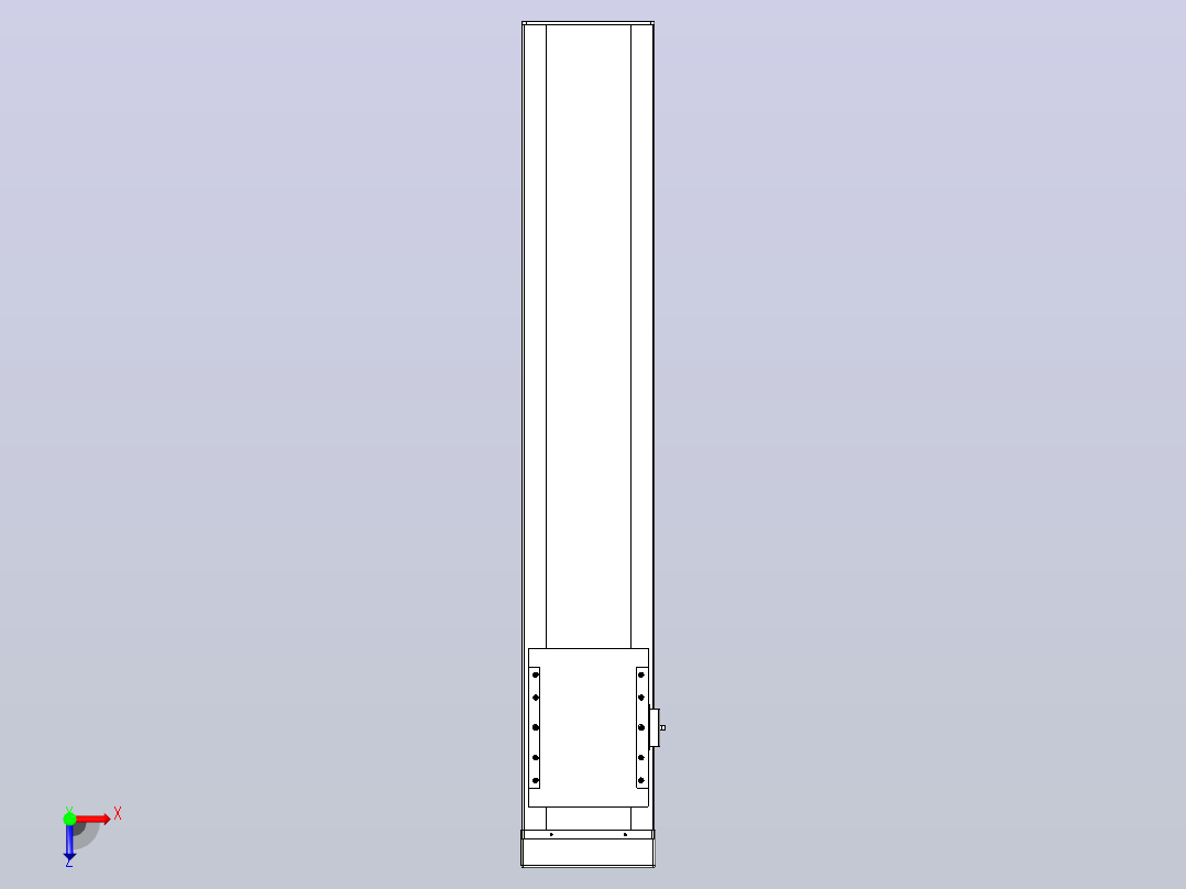 滚珠丝杠直线轴带导轨全封闭TPA-HCR-175D-2510C-L800-MP-Y-P75-N3俯视图