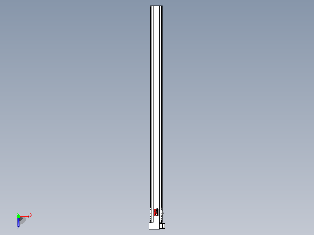 皮带直线轴半封闭可选导轨TPA-HNB-120D-110-L1900-LP-C-P40-N3俯视图
