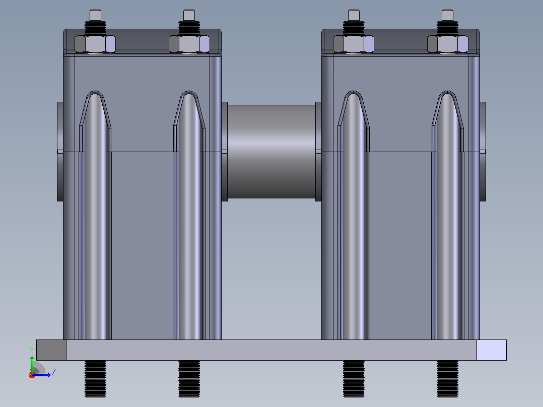 轴承座User Library-gearmount左视图