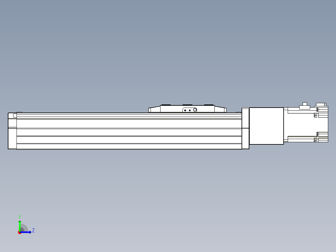 滚珠丝杠直线轴内置导轨TPA-GCR-80-1610C-L200-M-M40-N3左视图