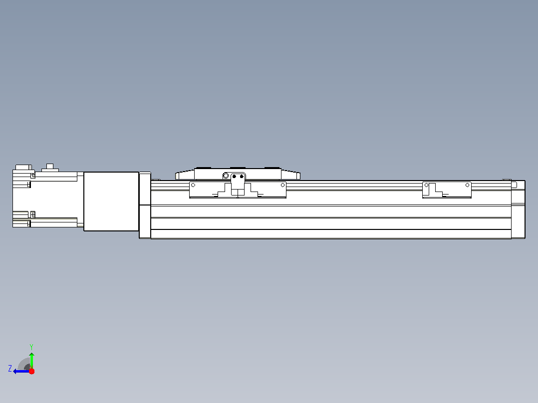 滚珠丝杠直线轴内置导轨TPA-GCR-80-1610C-L200-M-M40-N3右视图