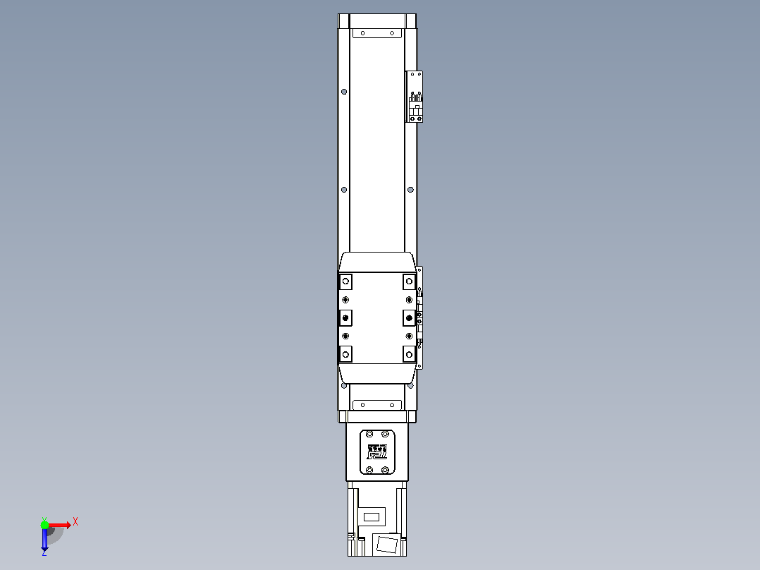 滚珠丝杠直线轴内置导轨TPA-GCR-80-1610C-L200-M-M40-N3俯视图