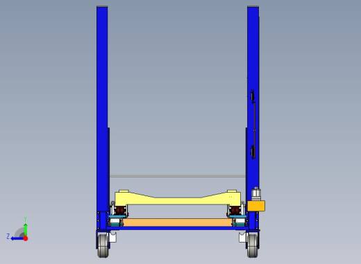 液压升降机 车厢升降机构3D数模图纸 Solidworks设计 附IGS格式右视缩略图
