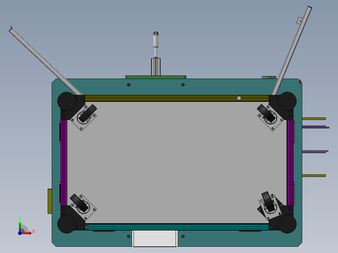 自动车水口机（sw19可编辑+工程图+cad）前视图