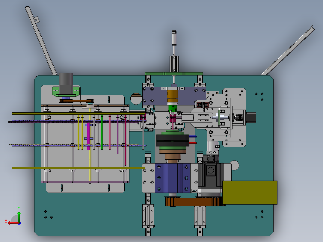 自动车水口机（sw19可编辑+工程图+cad）后视图
