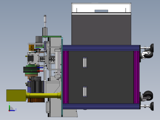 自动车水口机（sw19可编辑+工程图+cad）左视缩略图