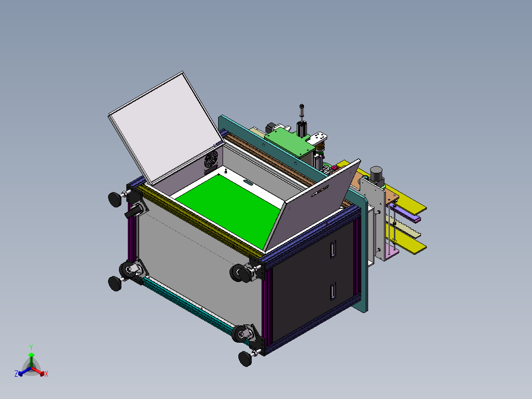 自动车水口机（sw19可编辑+工程图+cad）正等轴测图