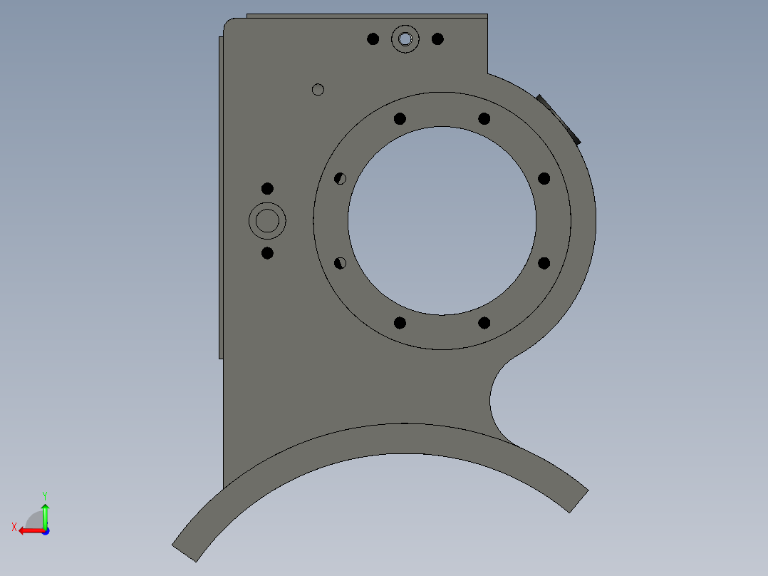 布瑞尔汽缸外壳3D模型后视图