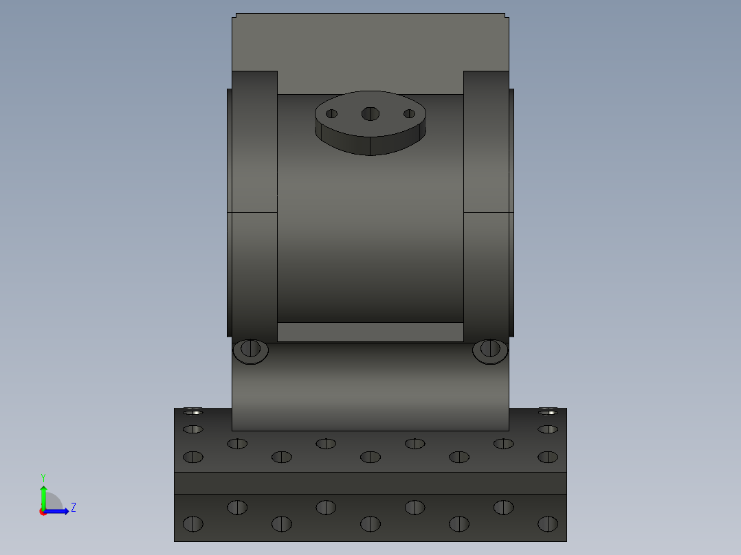 布瑞尔汽缸外壳3D模型左视图