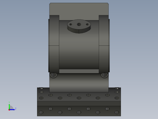 布瑞尔汽缸外壳3D模型左视缩略图
