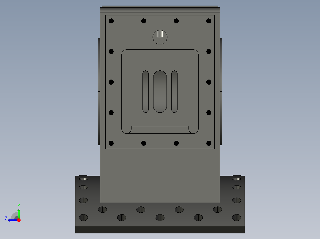 布瑞尔汽缸外壳3D模型右视图