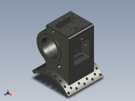 布瑞尔汽缸外壳3D模型正等轴测缩略图
