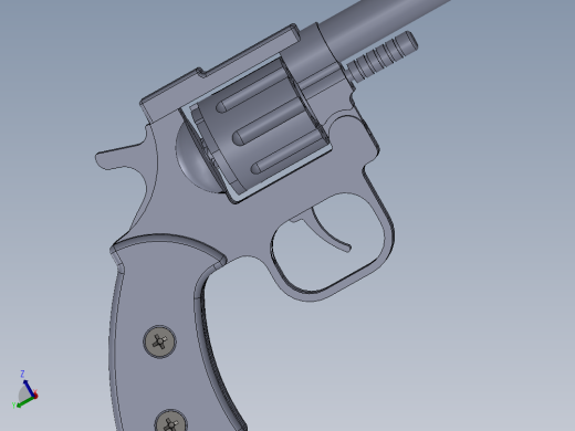 solidworks 金桶左轮手枪