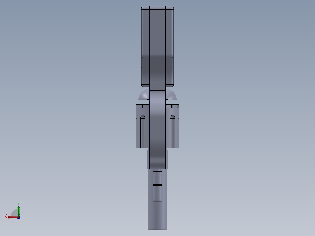 solidworks 金桶左轮手枪后视图
