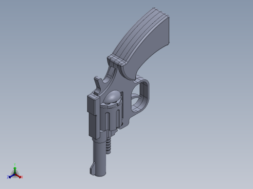 solidworks 金桶左轮手枪正等轴测缩略图