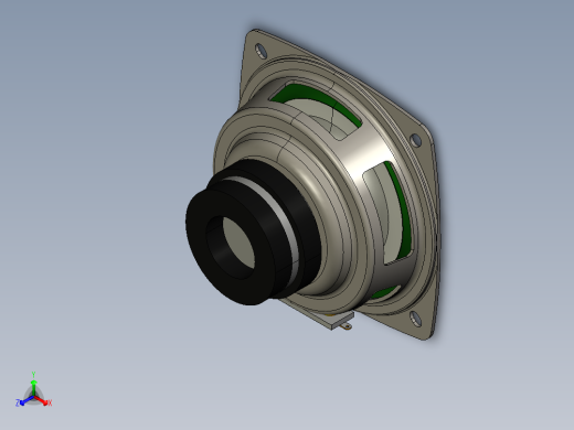 喇叭3D（有细节）正等轴测缩略图
