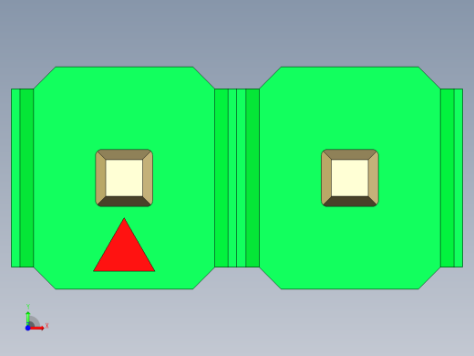 彩色公头100mil（2.54mm）系列-DS1021_green_1x02p_100mil_Type5_rev1.0前视缩略图