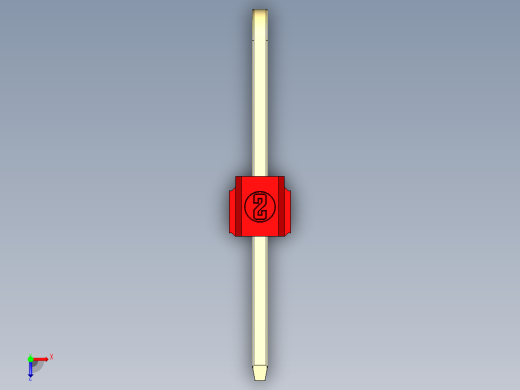 彩色公排针 100mil 2.54mm 系列-DS1022_red_3x01p_100mil_TypeD_rev1.0俯视缩略图