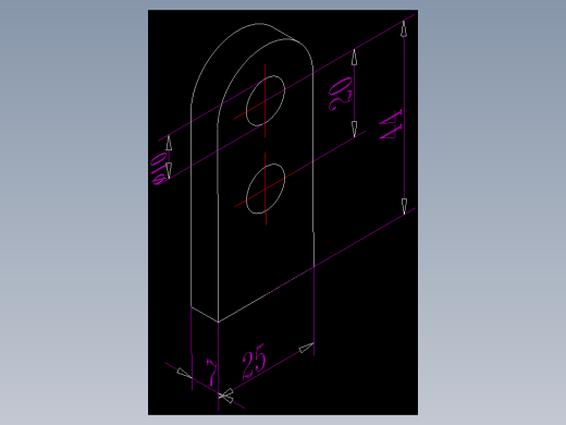 CAD格式机械制图二维100例练习-52 正等轴测图（二）