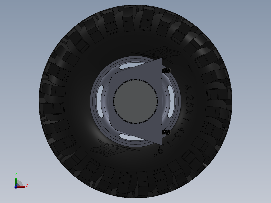 四轮驱动全向驱动小车前视图