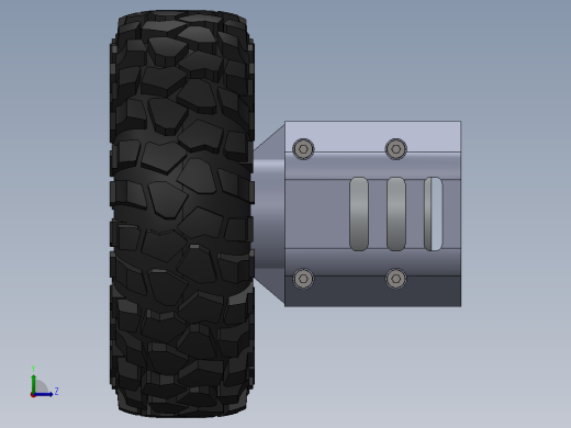 四轮驱动全向驱动小车左视缩略图