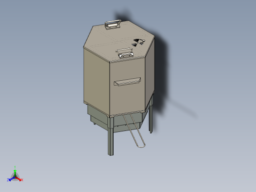 吸烟室正等轴测缩略图