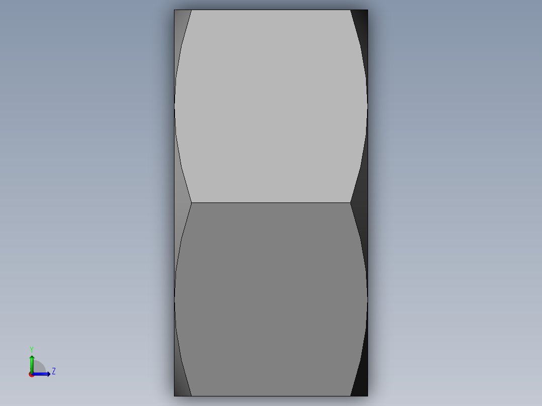 DIN 934 螺母-M6 Nut.SLDPRT左视图