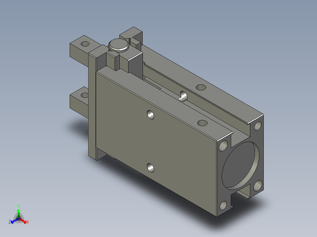 普通气爪PH01-10A正等轴测图