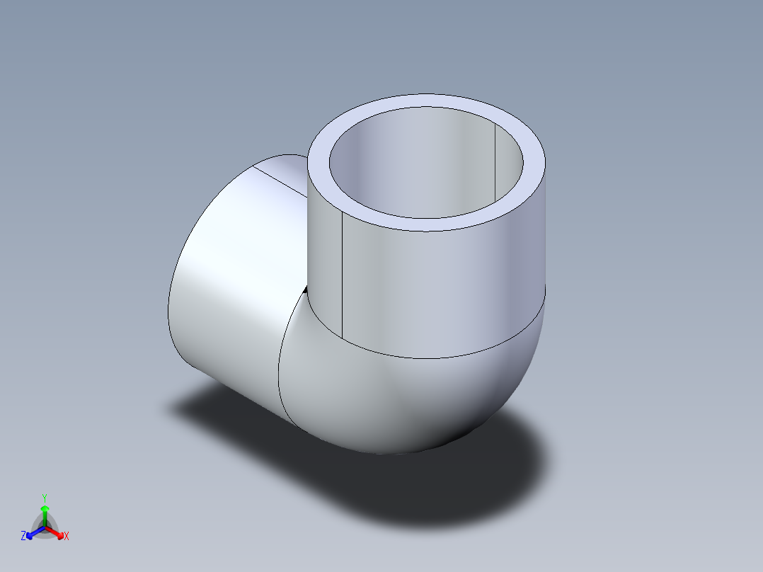 聚氯乙烯配件05-Sch80_90Elbow_SxS_806-015 _1.5in主视图