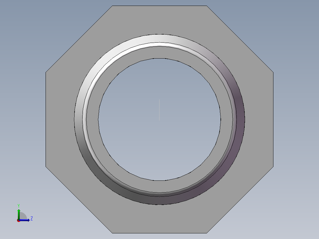 水管接头-有边 [DN20X21]左视图
