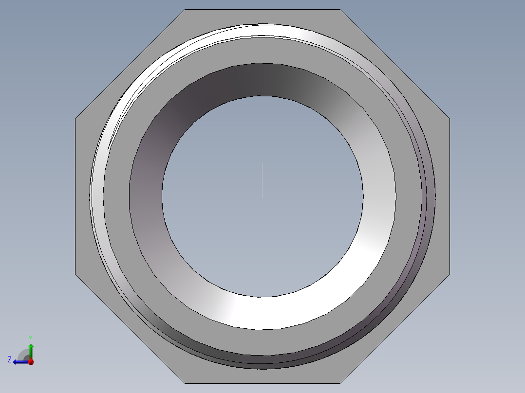 水管接头-有边 [DN20X21]右视图