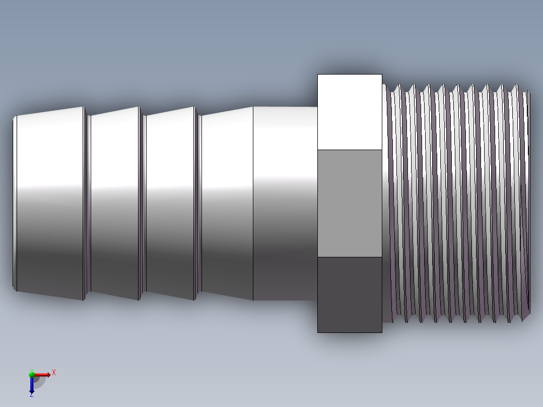 水管接头-有边 [DN20X21]俯视图
