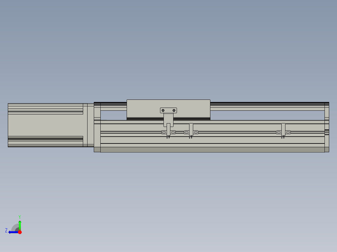 东锦丝杆传动-直线滑台模组DH170-C-L10-S150-BC-P750W-C3右视图