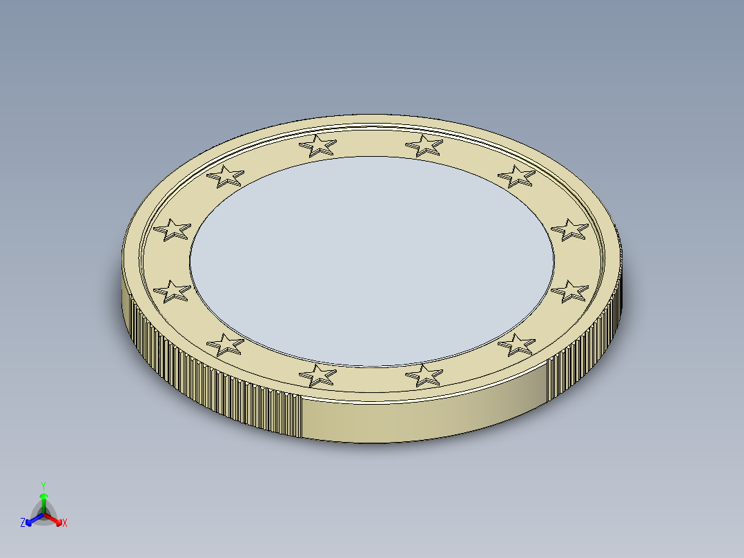 一欧元正等轴测图