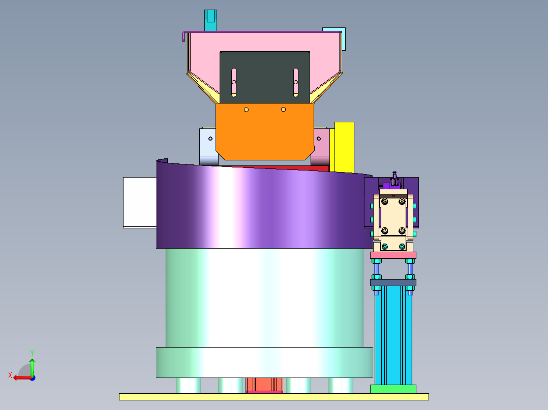 带料仓式振动盘上料机后视图