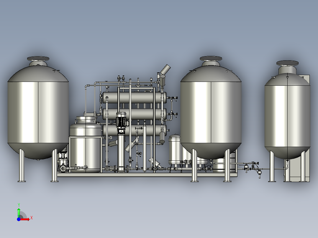 净化水超纯水处理系统前视图