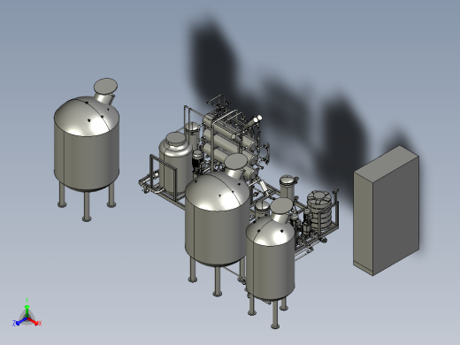 净化水超纯水处理系统正等轴测缩略图