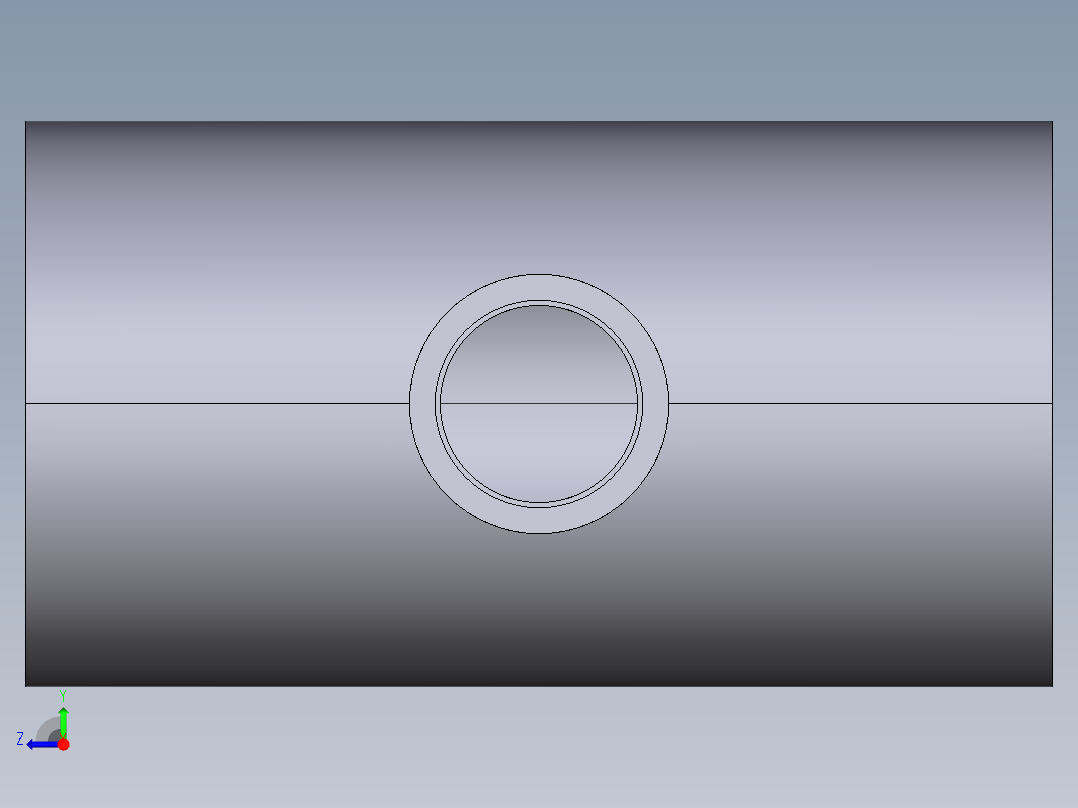 8TRIV 减少分支和溶剂焊接插座的90通径三通右视图