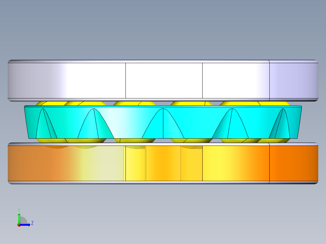 平面推力球轴承51405左视图