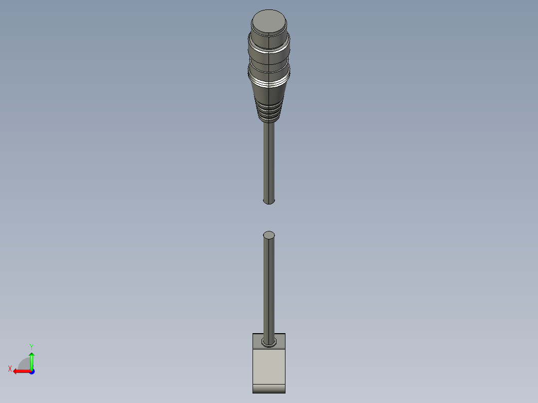 基恩士PZ-V13_33_kc图纸模型后视图