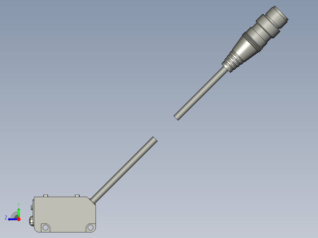 基恩士PZ-V13_33_kc图纸模型右视图