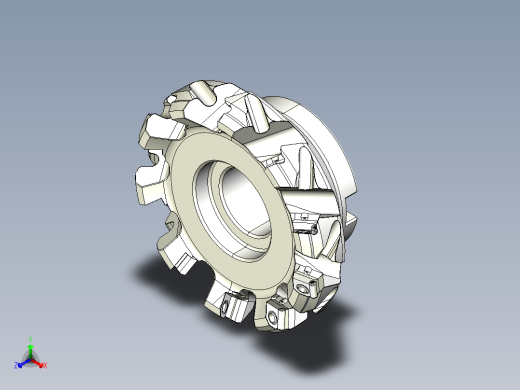 面铣刀正等轴测缩略图